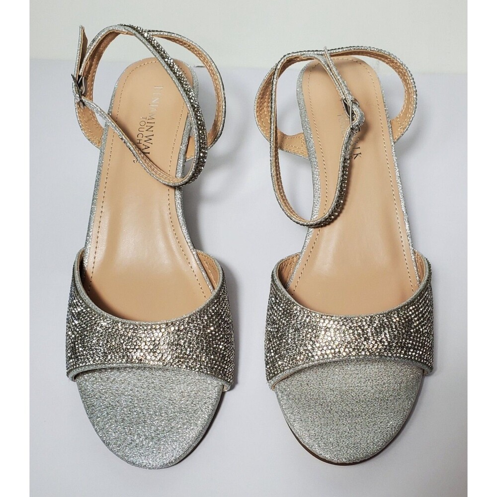 Touch Ups Moxie Wedge Sandal Silver 10M Women’s Dressy Formal Prom Evening - Picture 3 of 6